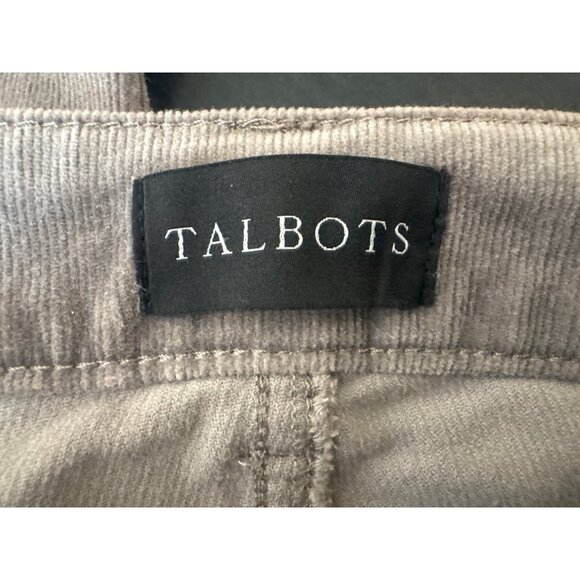 Talbots Womens Size 10 Corduroy Straight Leg Pants Taupe 98% Cotton 2% Spandex - Picture 3 of 14